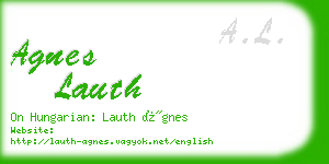 agnes lauth business card